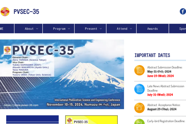 PVSEC-35 | 35th International Photovoltaic Science and Engineering ...